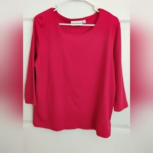 Rebecca Malone Vibrant Red Long Sleeve Top